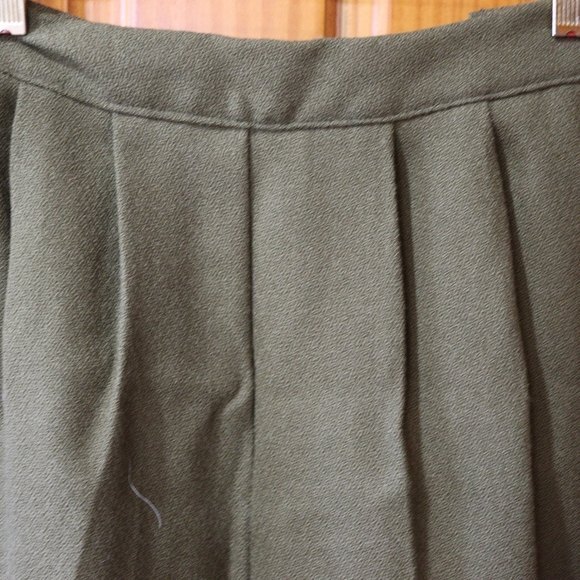 Krivoy Olive Green Wool Blazer Pant Suit Set Vintage Hadesman Style Size 2 - Picture 3 of 16